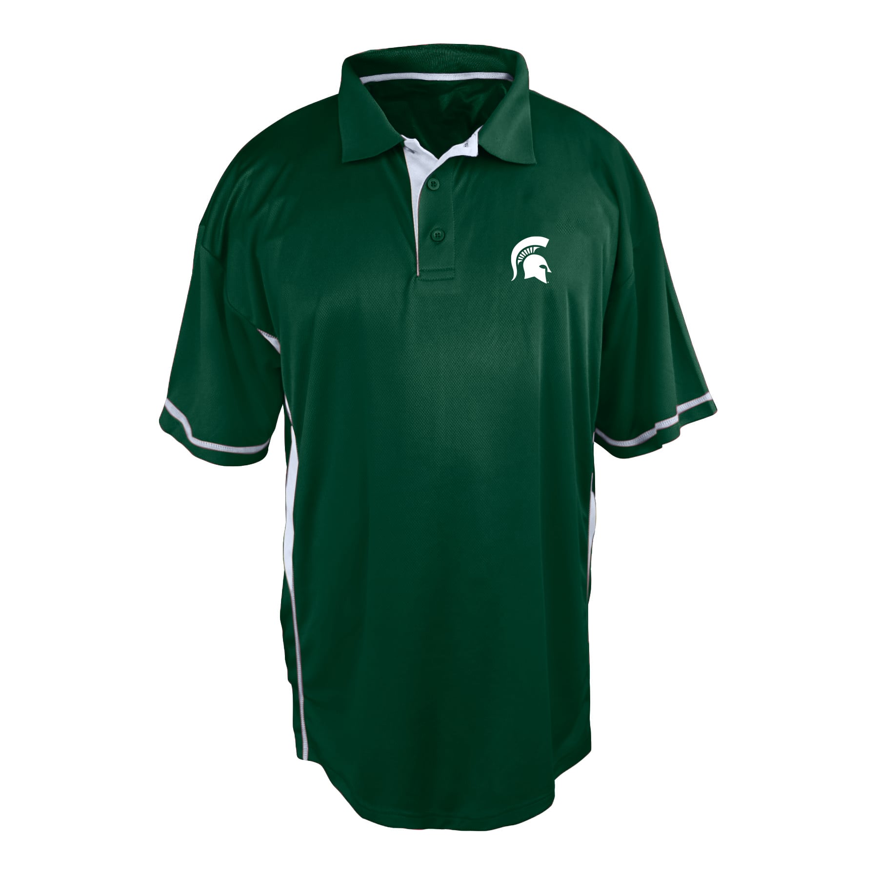 Polo à empiècements colorés vert Michigan State Spartans pour hommes grandes tailles
