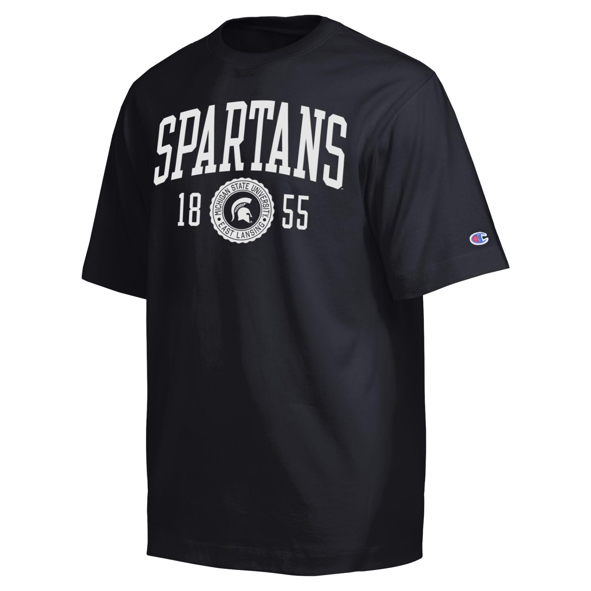 Men's Champion Black Michigan State Spartans Established Tradition Heavyweight T-Shirt