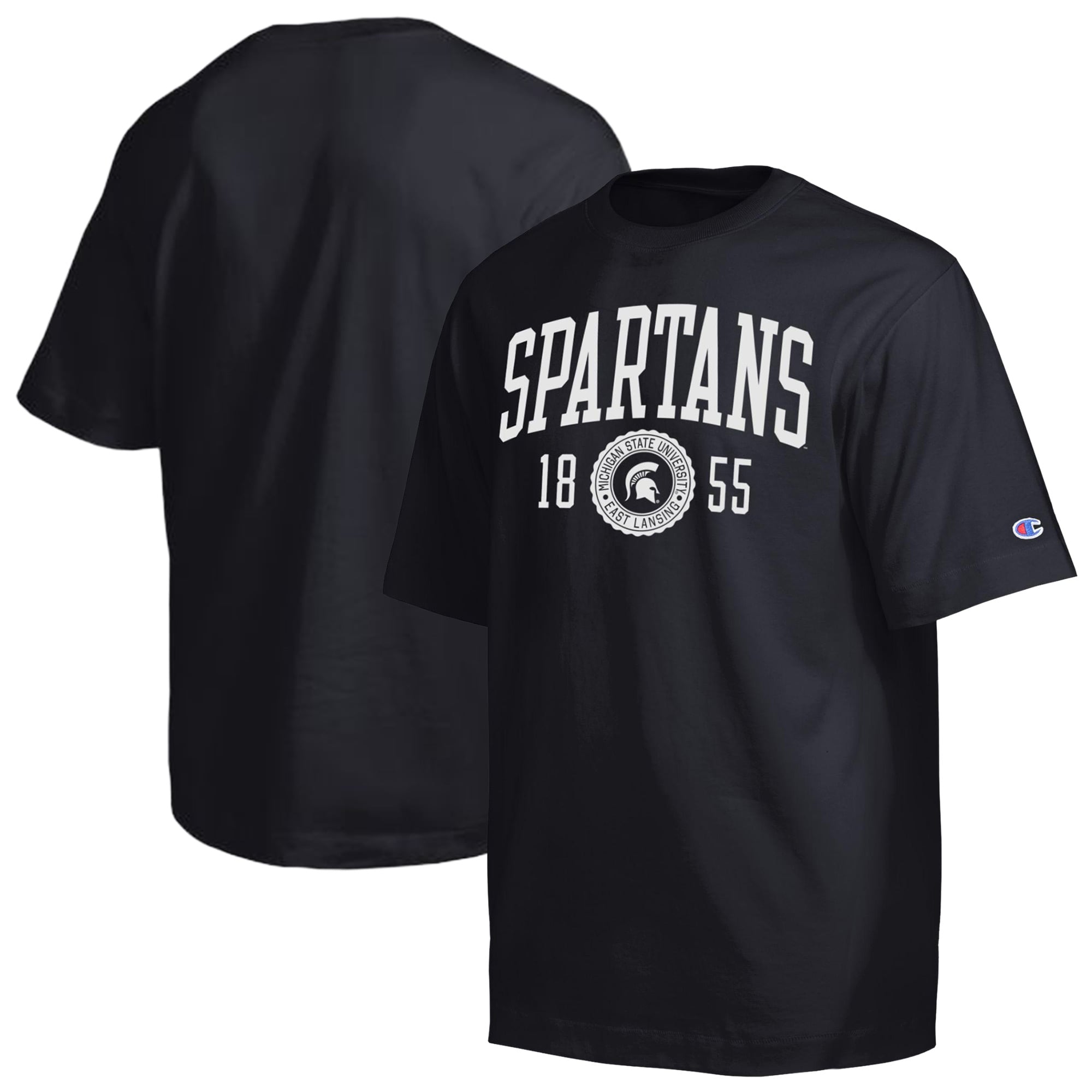 Men's Champion  Black Michigan State Spartans Established Tradition Heavyweight T-Shirt