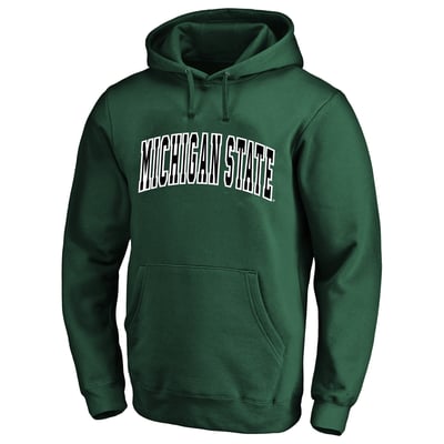  Michigan State Spartans Champion Arch Over Tackle Twill Hoodie - Green
