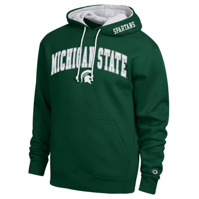  Michigan State Spartans Champion Arch Tackle Twill Hoodie - Green