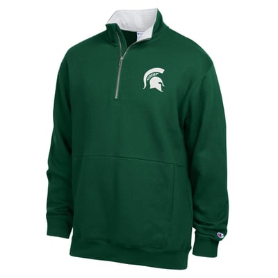  Michigan State Spartans Champion Fleece Quarter-Zip Pullover - Green