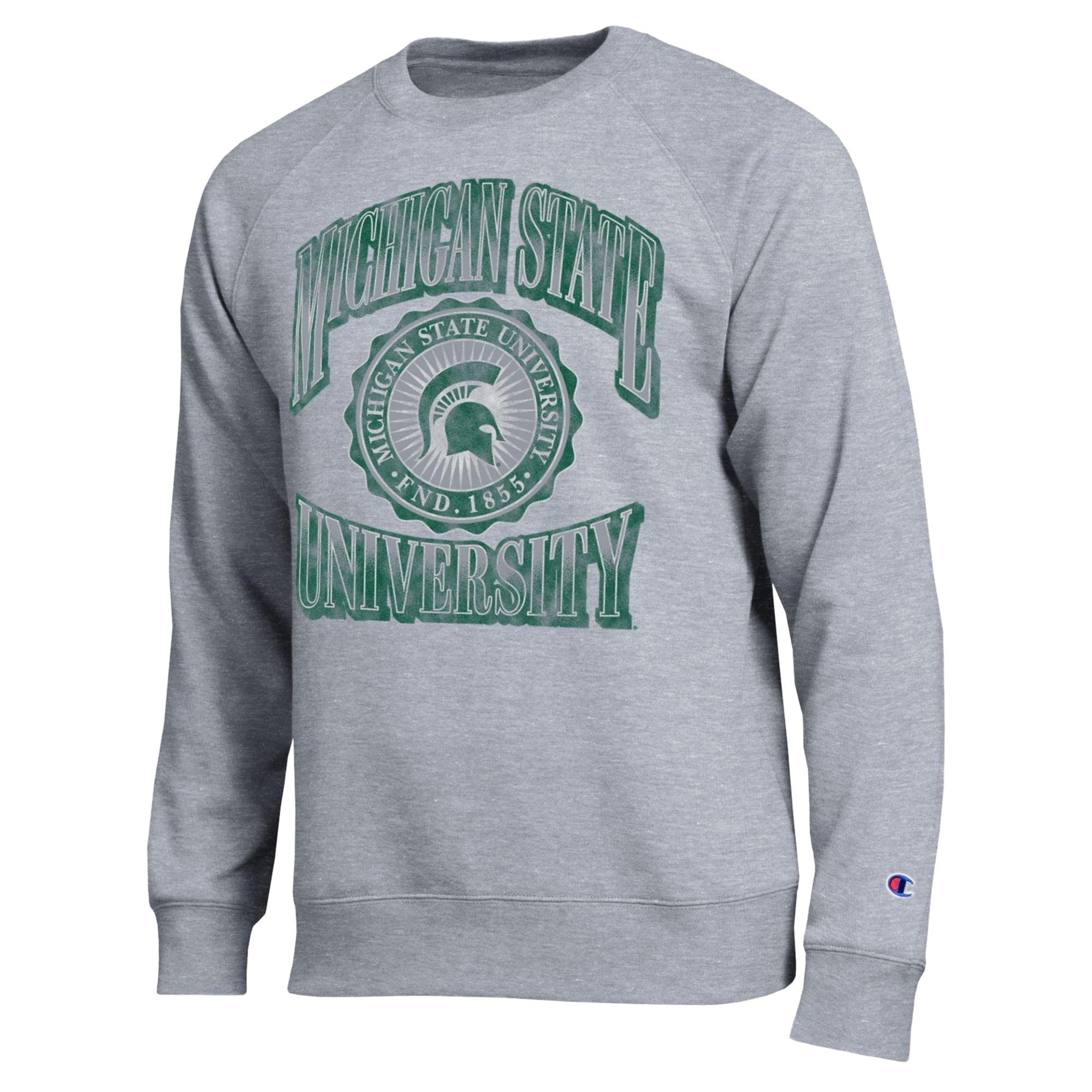 Sweat-shirt Champion pour homme, gris chiné, Michigan State Spartans All-Star