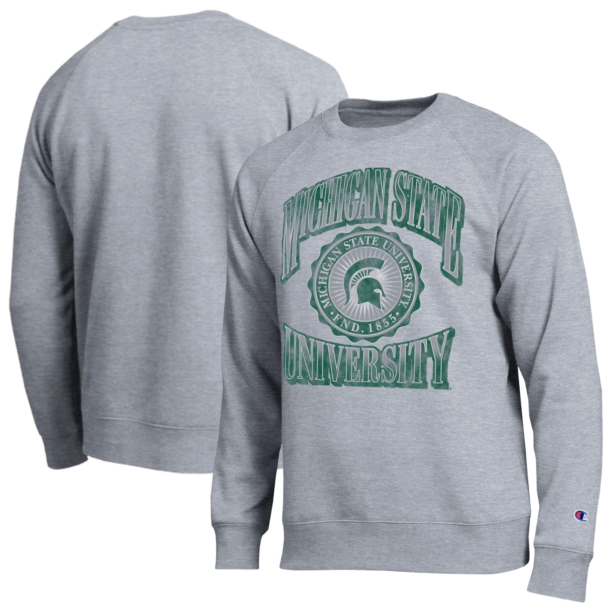Sweat-shirt Champion pour homme, gris chiné, Michigan State Spartans All-Star