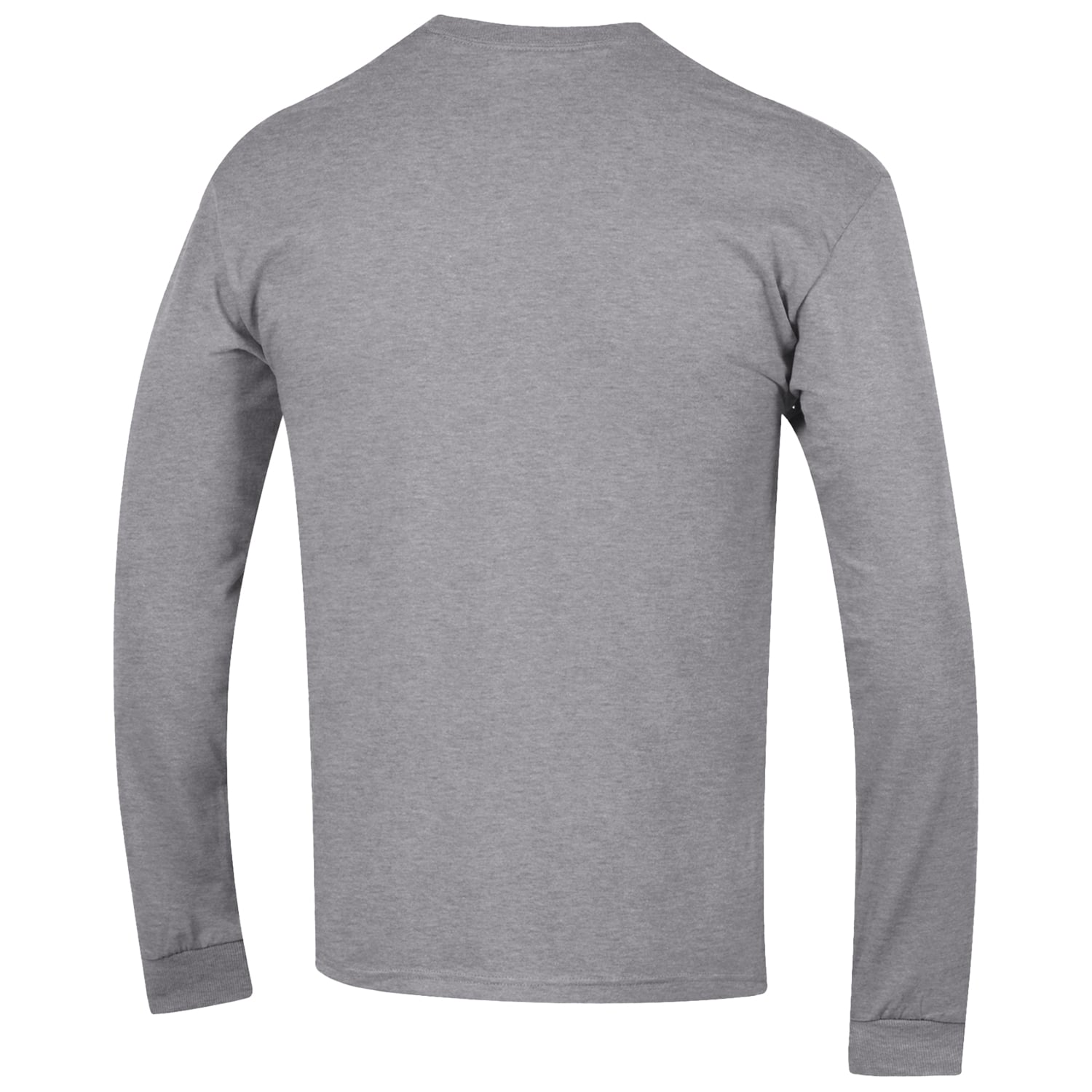 Men's Champion Heather Gray Michigan State Spartans Hockey Icon Powerblend Long Sleeve T-Shirt