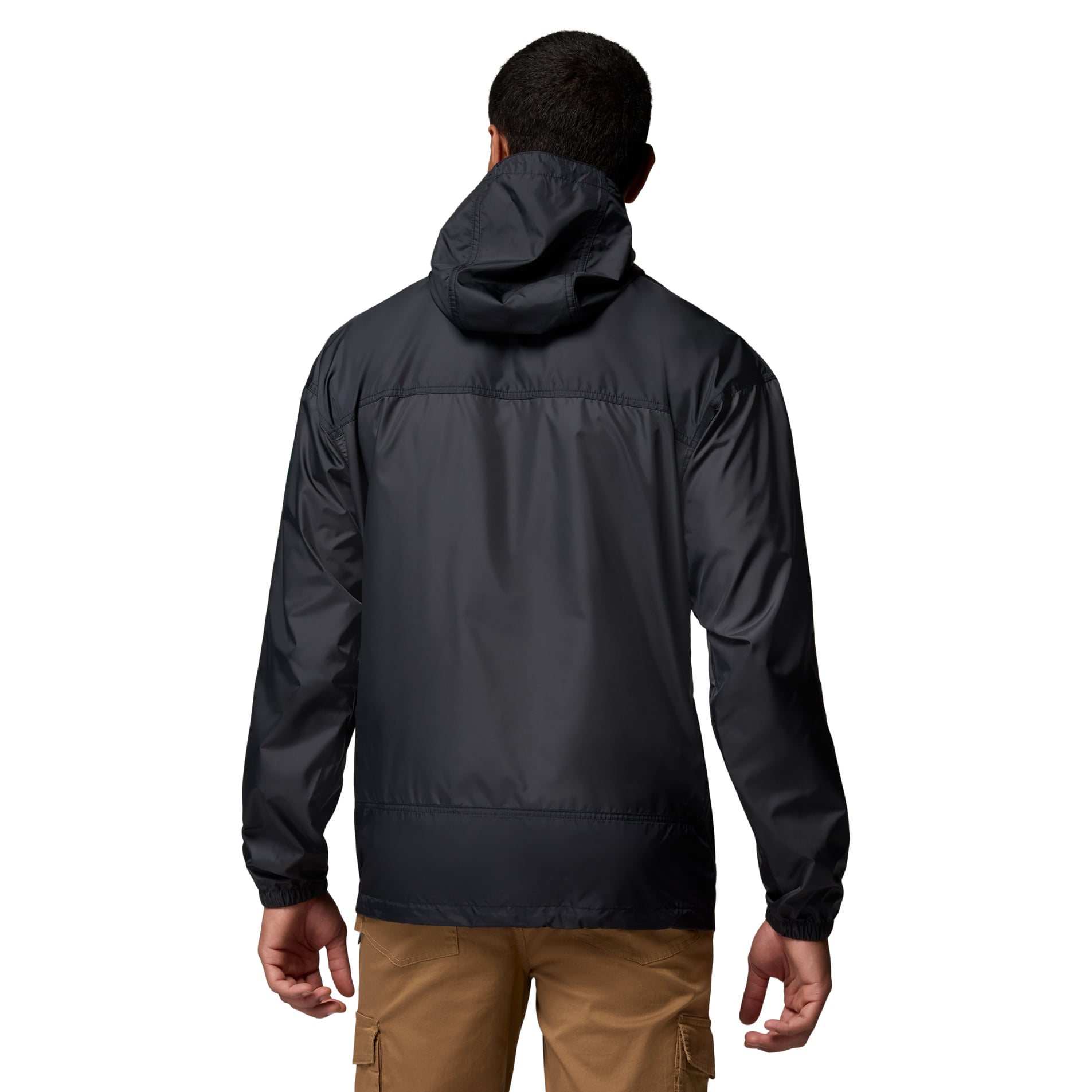 Men's Columbia Black Michigan State Spartans Flash Challenger Windbreaker Omni-Shade Hooded Jacket