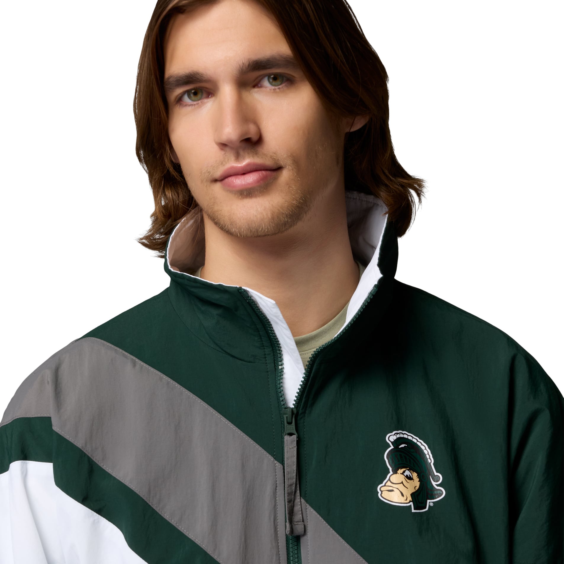 Men's Columbia Green Michigan State Spartans Reventure Full-Zip Windbreaker Omni-Shield Jacket