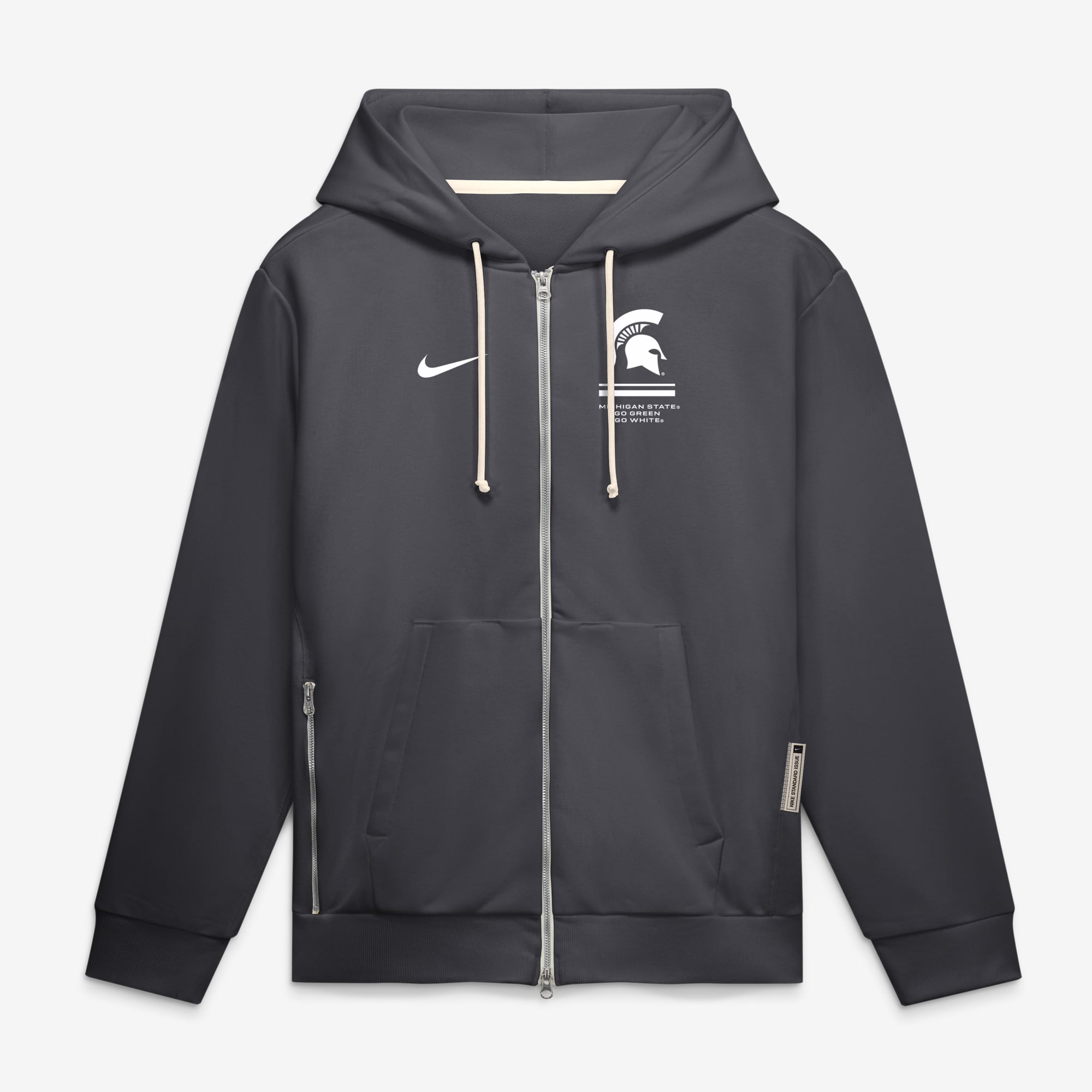 Men's Nike  Green Michigan State Spartans 2026 Sideline Standard Issue Dri-FIT Full-Zip Hoodie