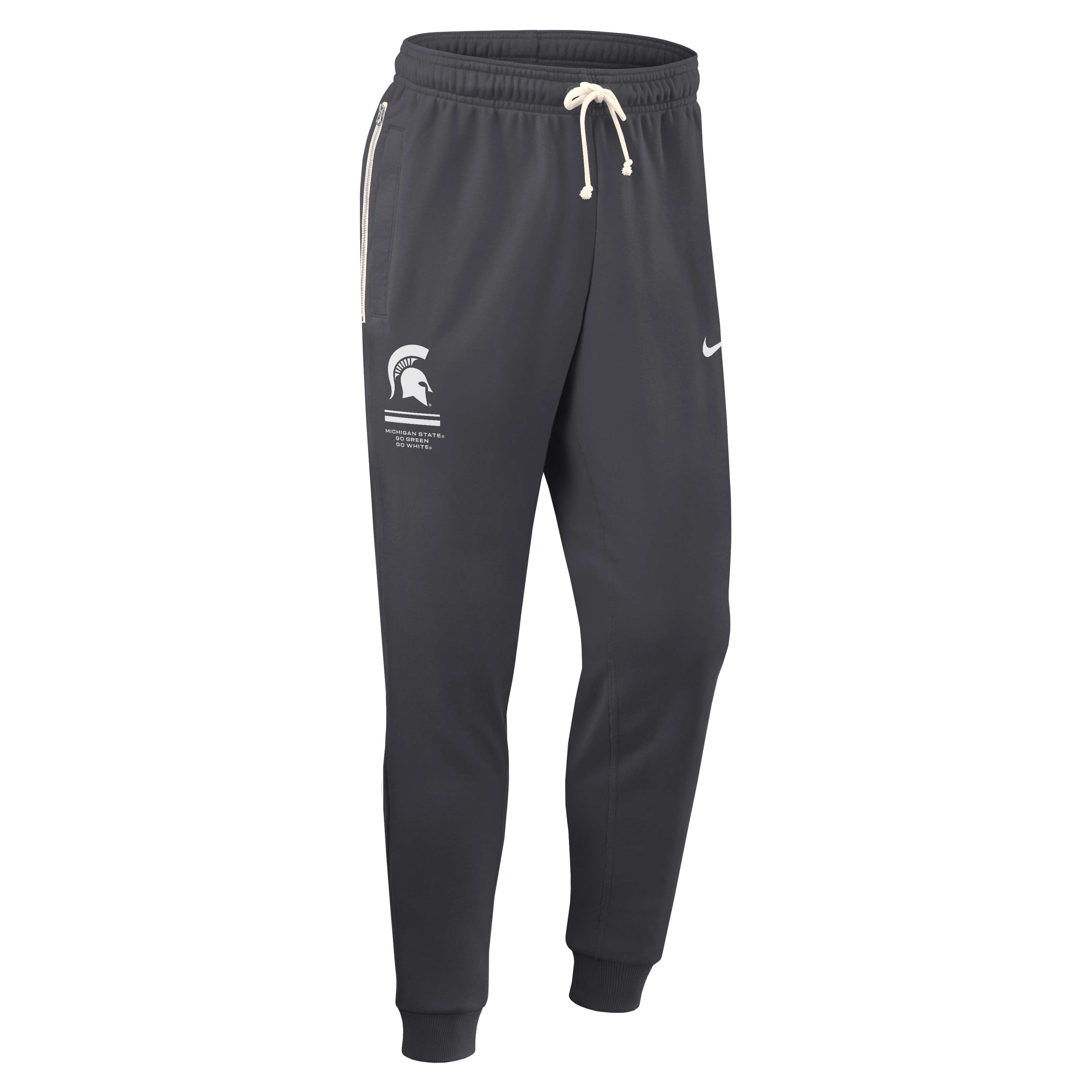 Men's Nike Anthracite Michigan State Spartans 2026 Sideline Standard Issue Dri-FIT Taper Pants