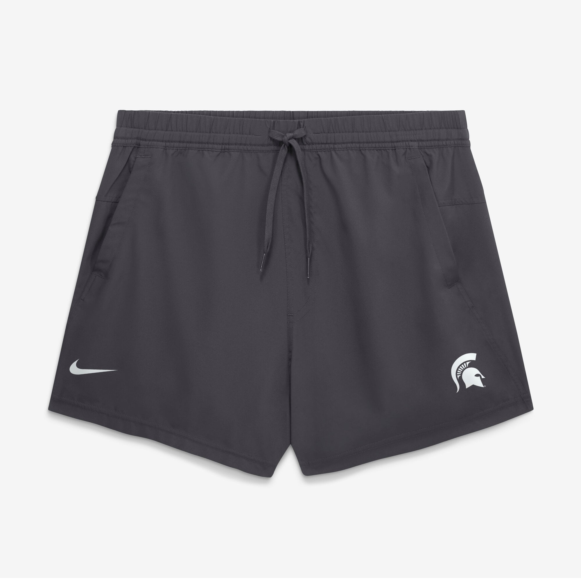 Men's Nike Anthracite Michigan State Spartans Primary Logo Form Dri-FIT Shorts