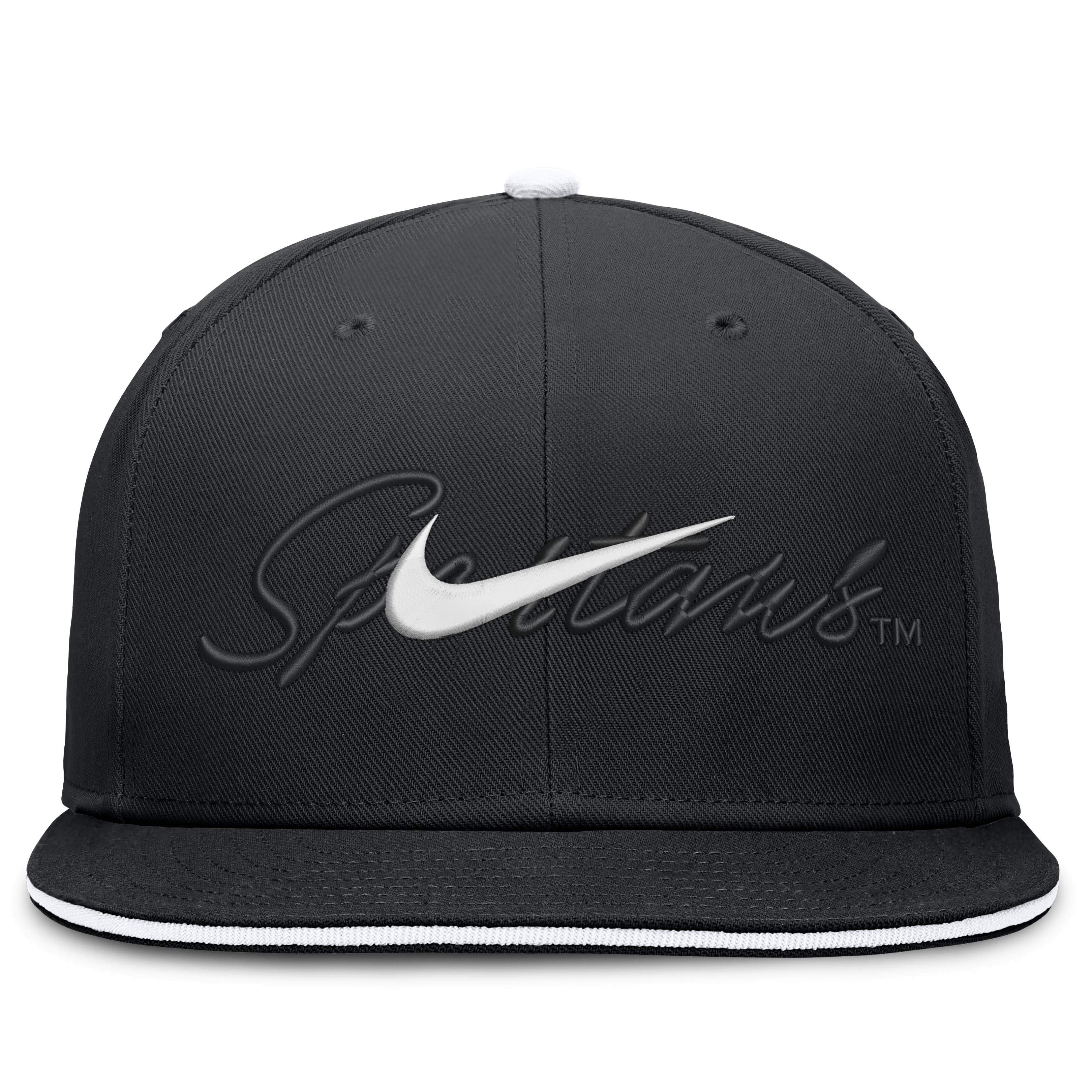 Casquette ajustée Nike Dri-FIT Primetime Script noire pour homme, Michigan State Spartans