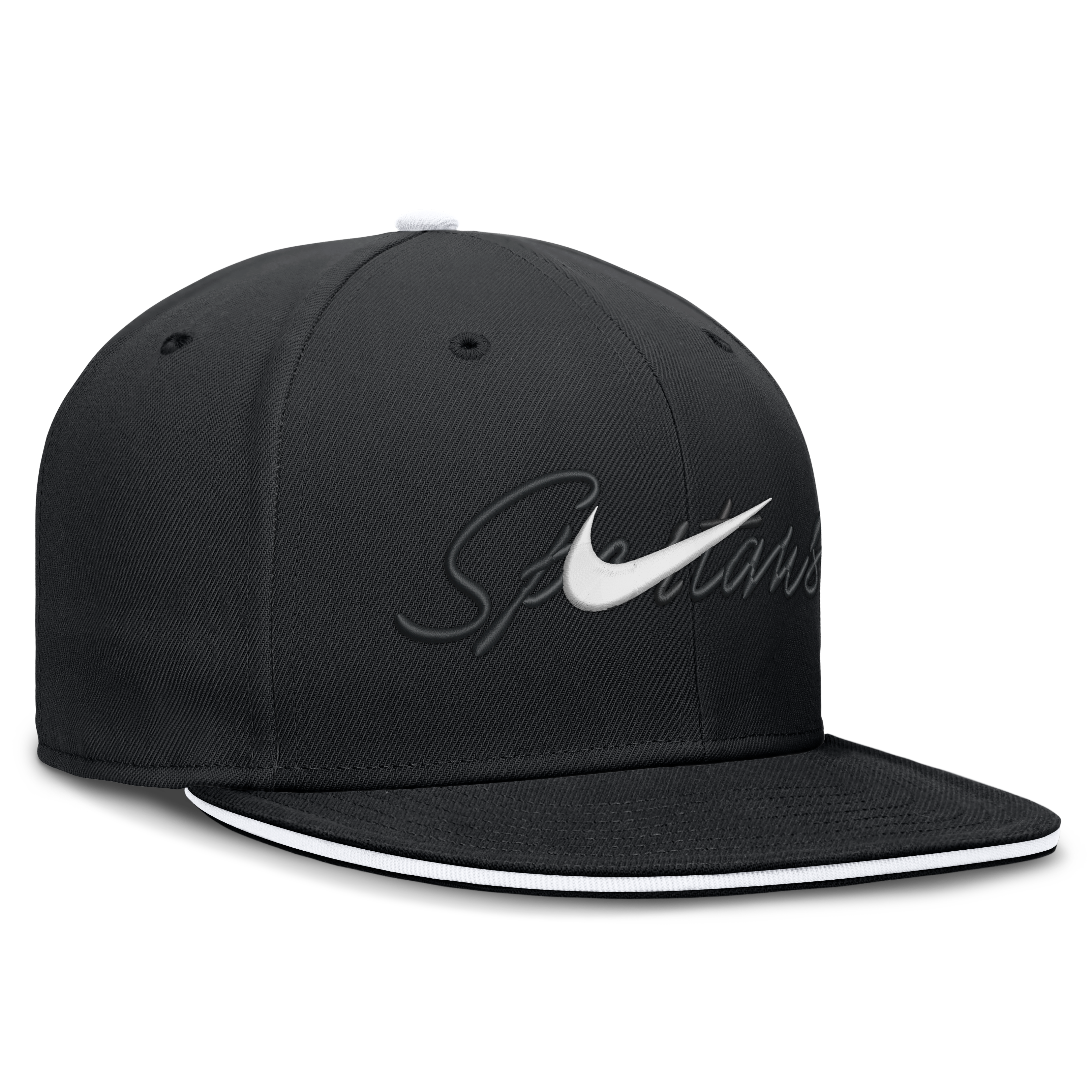 Casquette ajustée Nike Dri-FIT Primetime Script noire pour homme, Michigan State Spartans