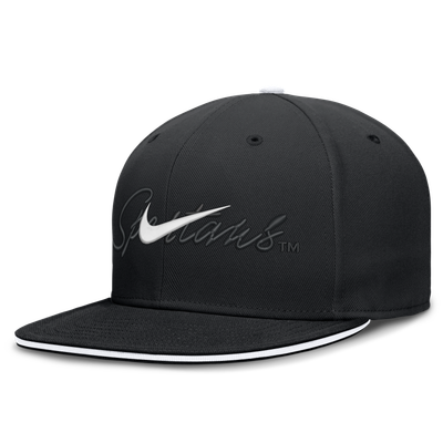 Michigan State Spartans Nike Dri-FIT Primetime Script Fitted Hat - Black