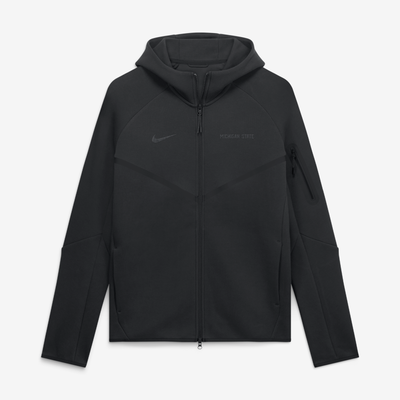  Michigan State Spartans Nike Tech Fleece Raglan Full-Zip Windrunner Hoodie - Black