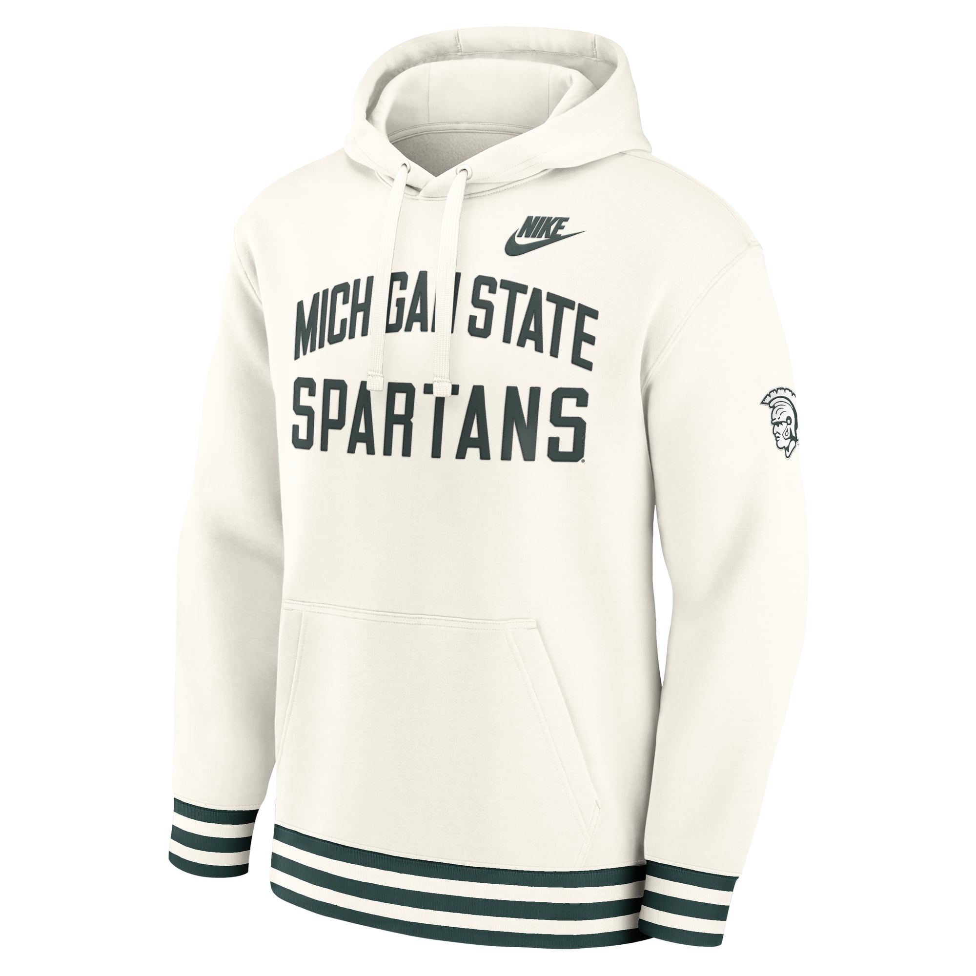 Men's Nike  Cream Michigan State Spartans Legacy Retro Pullover Hoodie