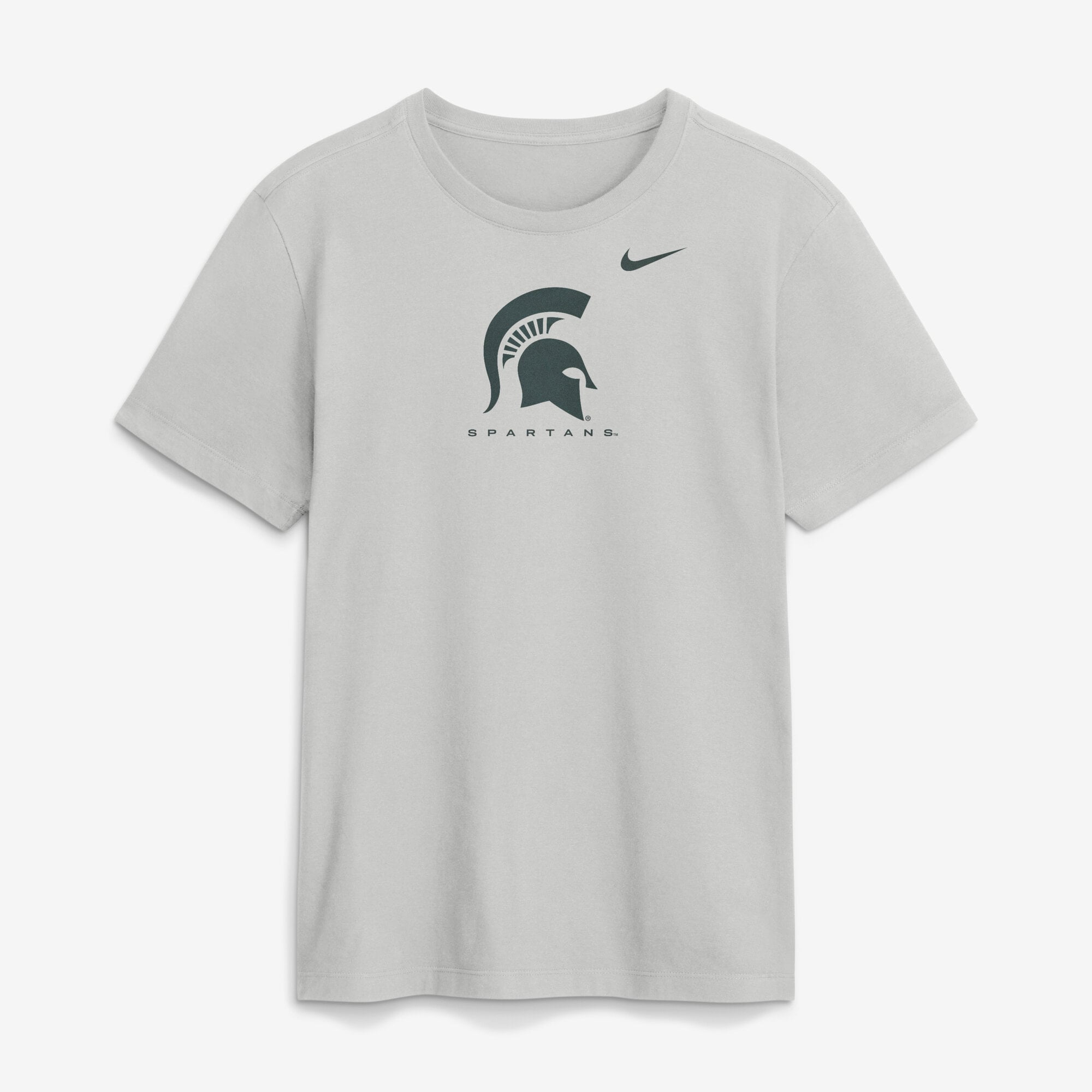 T-shirt Nike gris pour homme Michigan State Spartans Courtside Dri-FIT