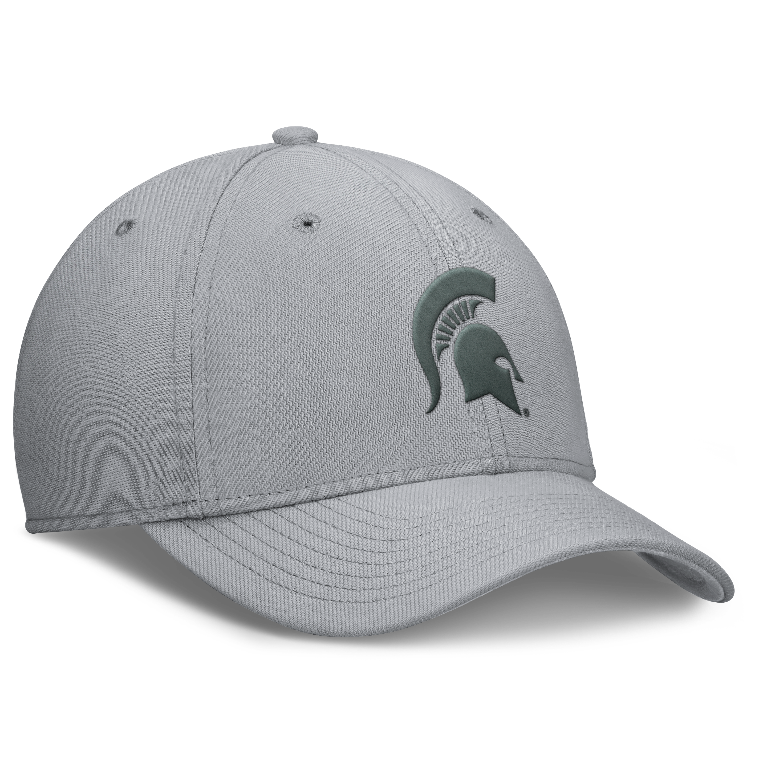 Men's Nike Gray Michigan State Spartans Rise SwooshFlex Dri-FIT Hat