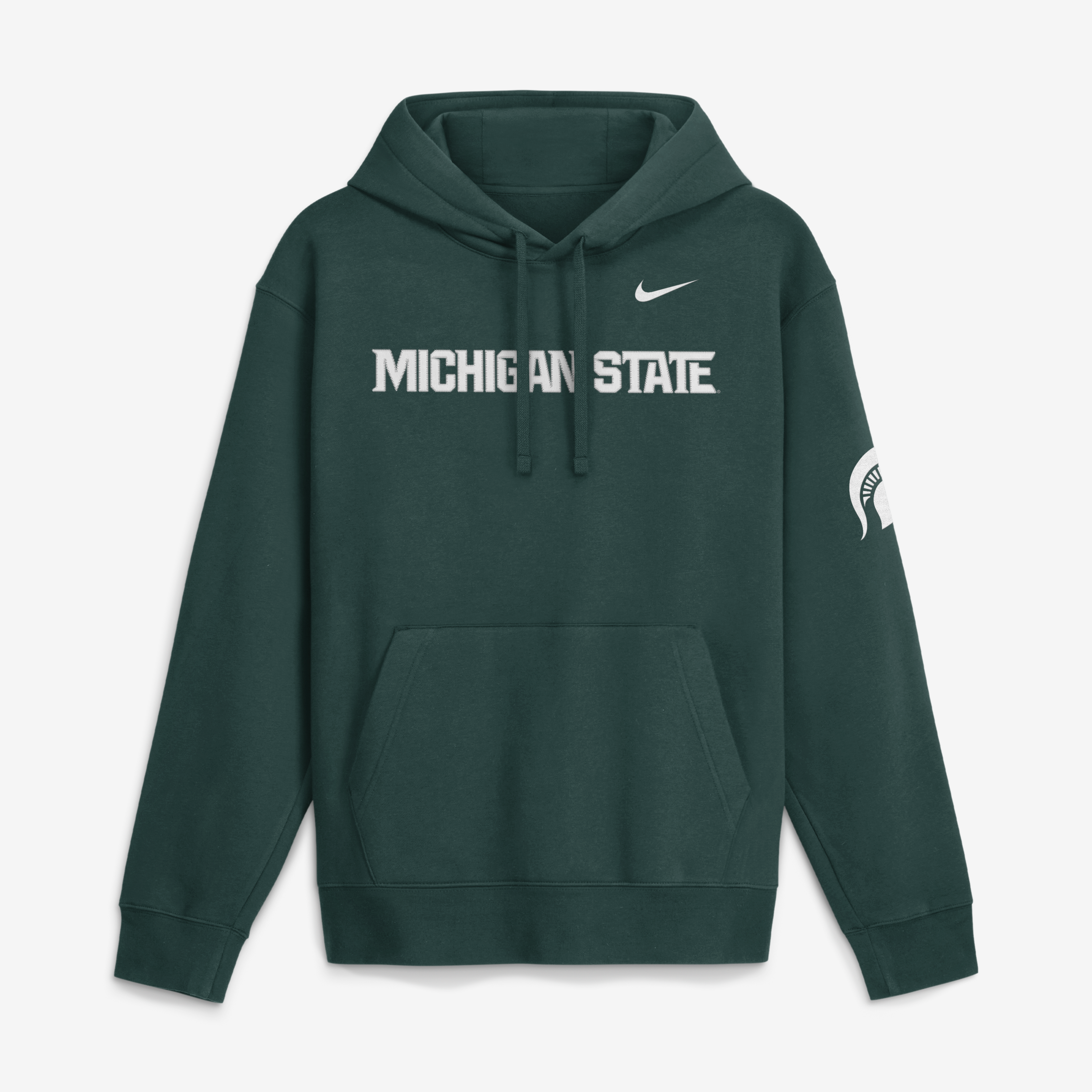 Men's Nike Green Michigan State Spartans 2026 Sideline Club Fleece Hoodie