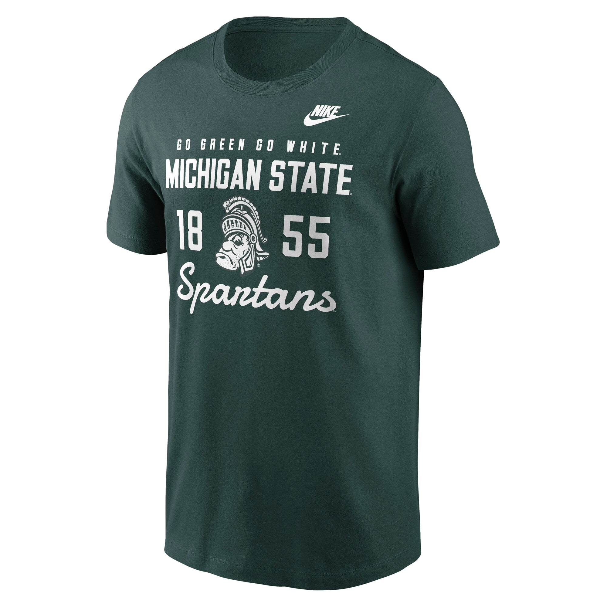Men's Nike Green Michigan State Spartans Legacy Stacked Established T-Shirt