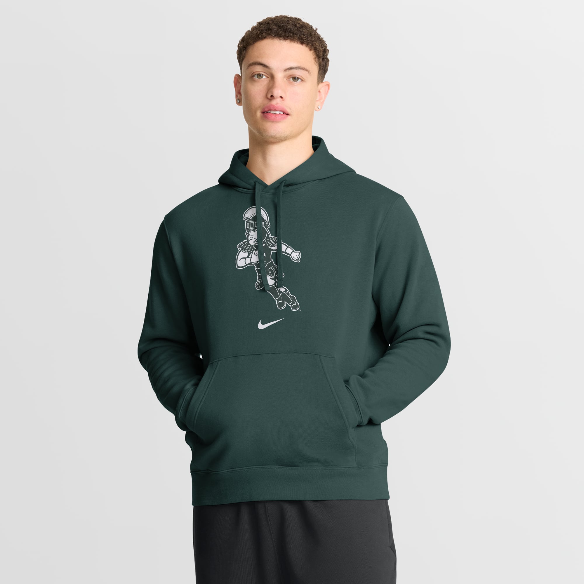 Men's Nike Green Michigan State Spartans Sport Club Fleece Hoodie