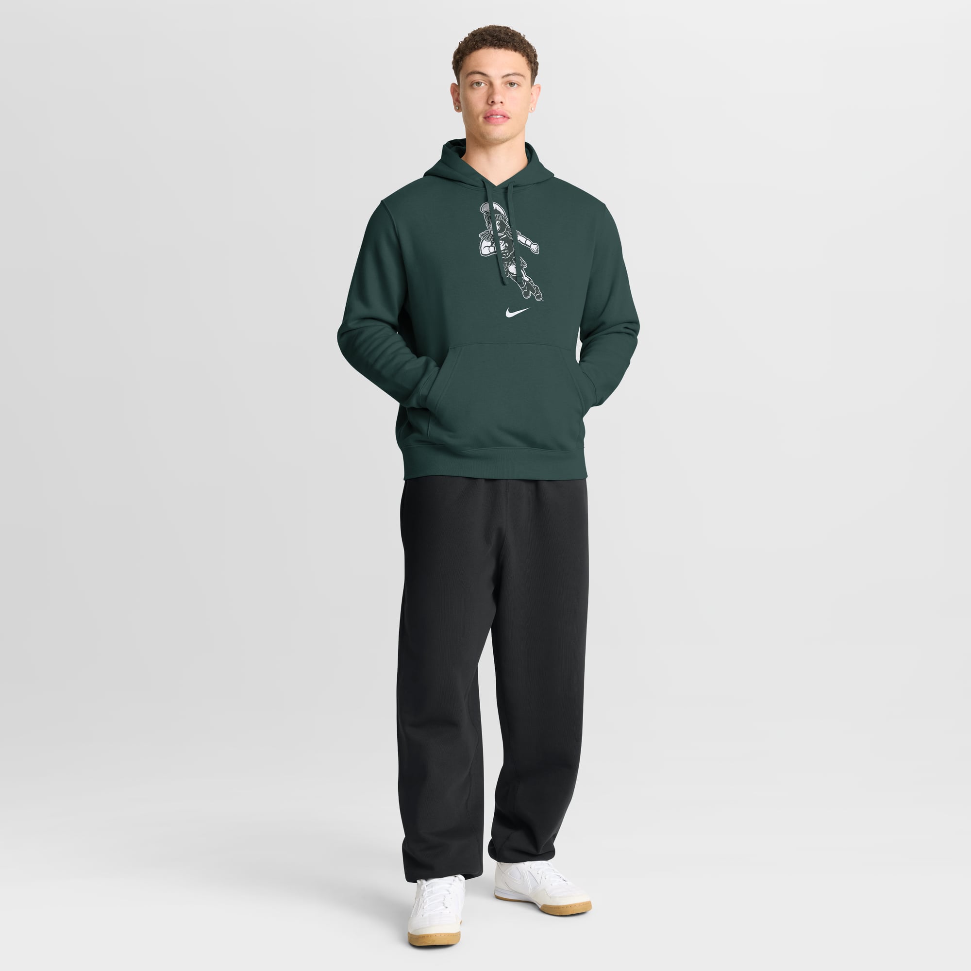 Men's Nike Green Michigan State Spartans Sport Club Fleece Hoodie