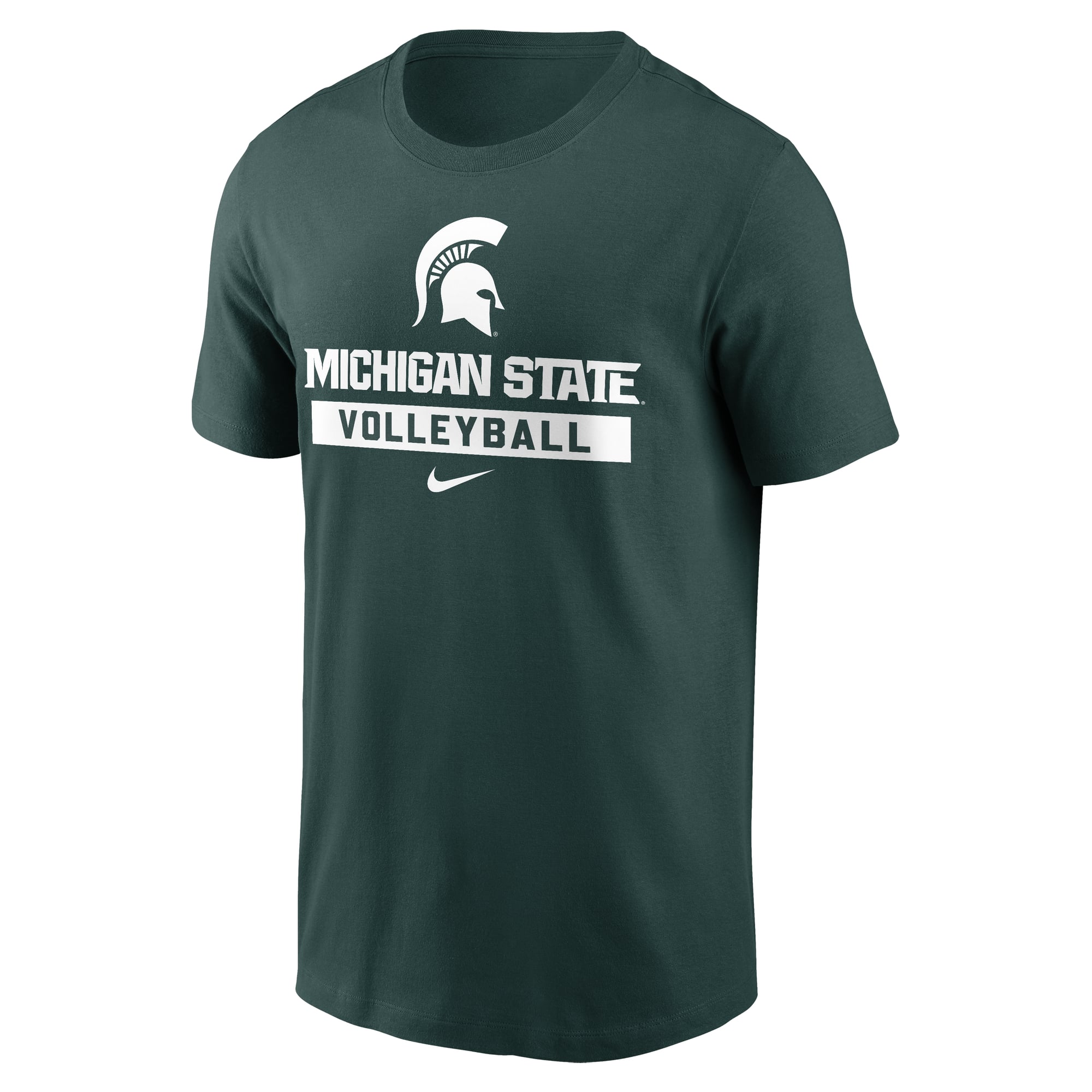 T-shirt de volleyball Nike vert pour homme, Michigan State Spartans