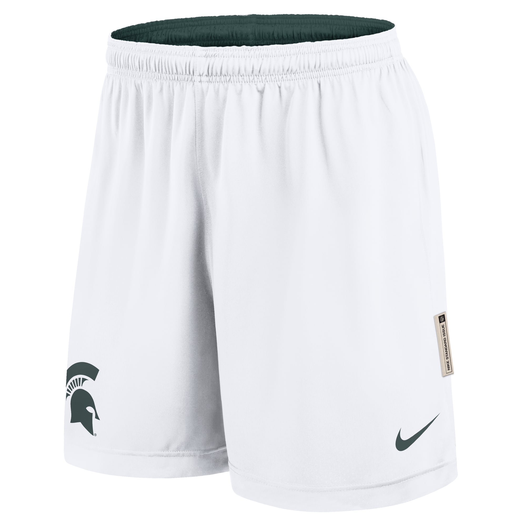 Men's Nike Green/White Michigan State Spartans Courtside Reversible Dri-FIT Shorts