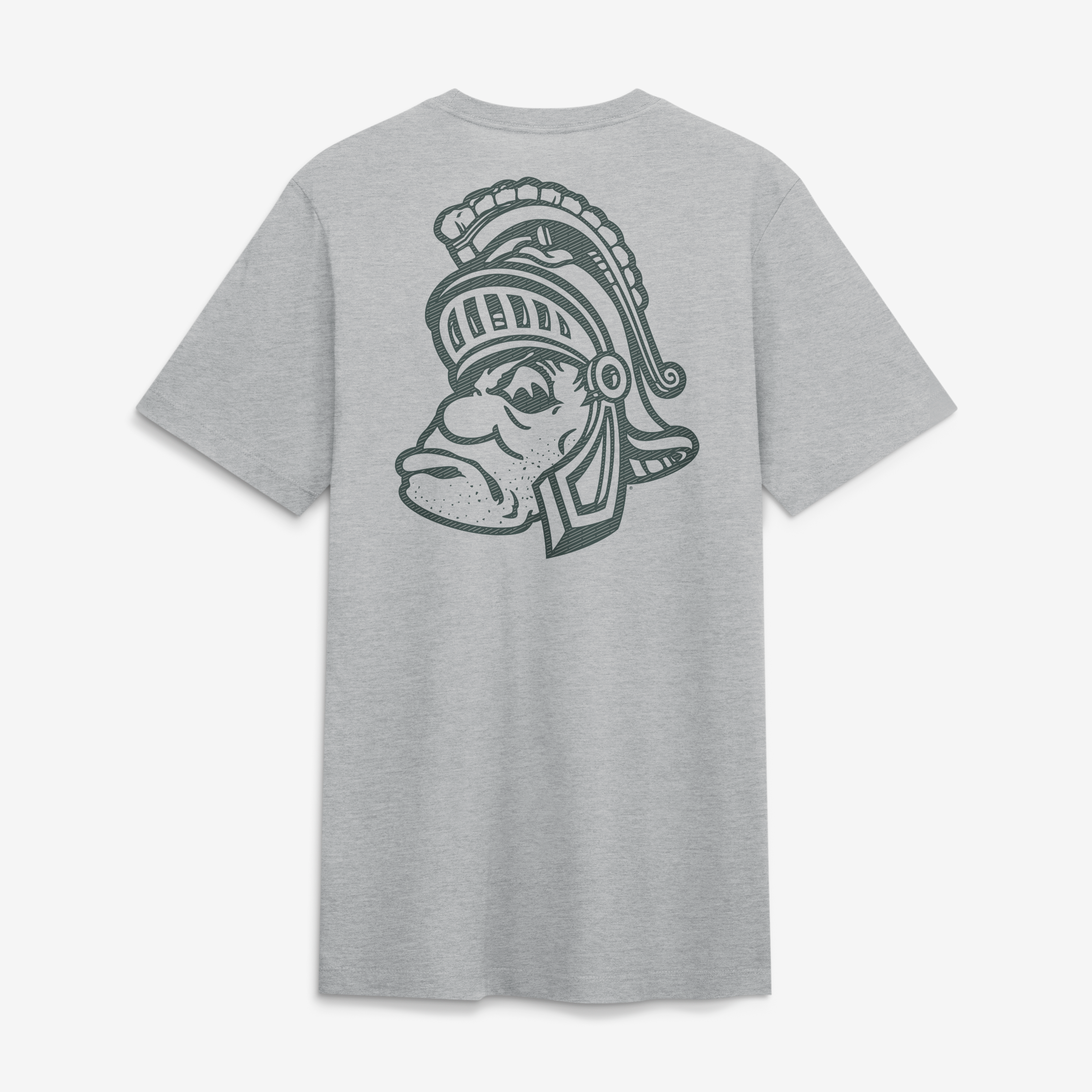 Men's Nike Heather Gray Michigan State Spartans Arch Wordmark Legacy Tri-Blend T-Shirt