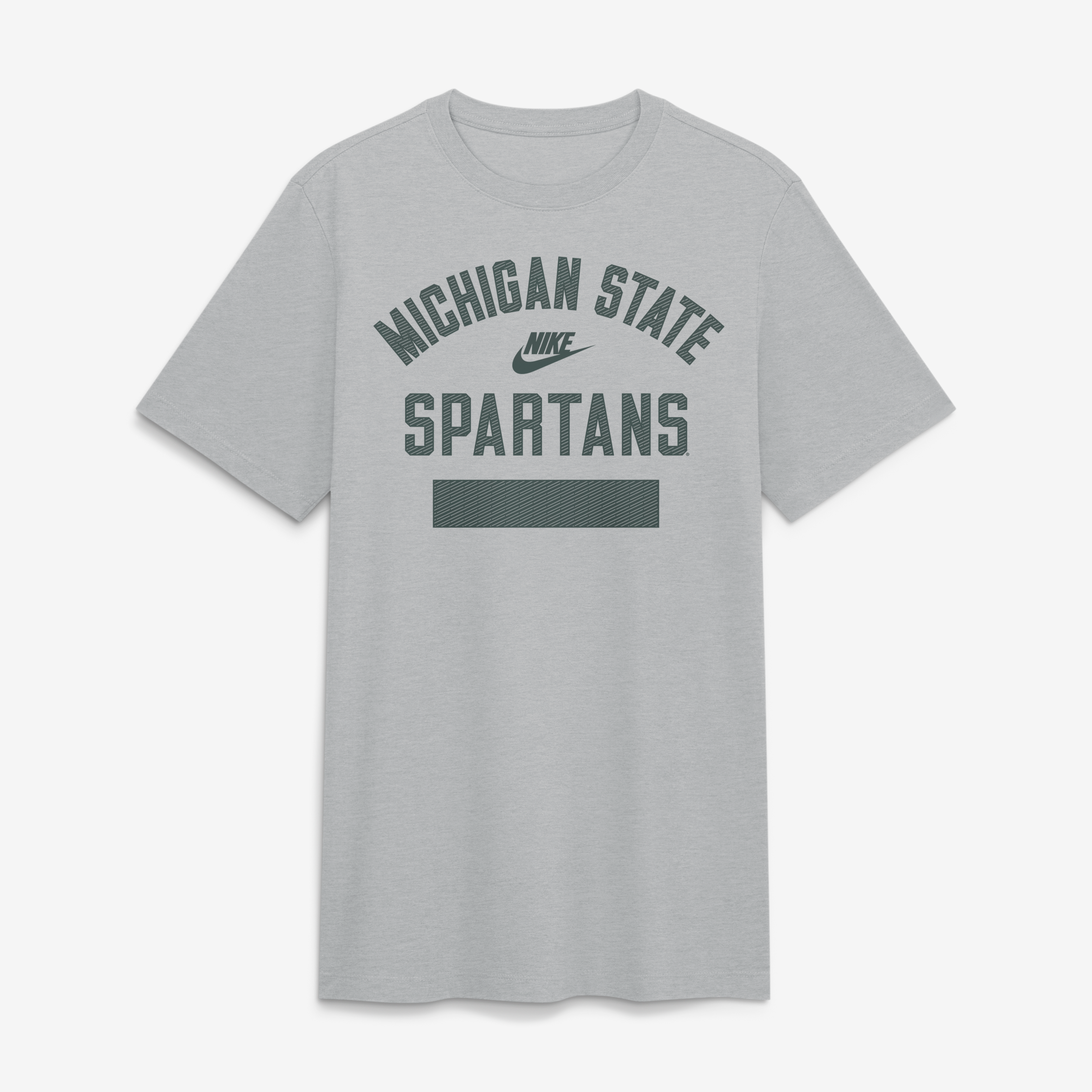 Men's Nike  Heather Gray Michigan State Spartans Arch Wordmark Legacy Tri-Blend T-Shirt