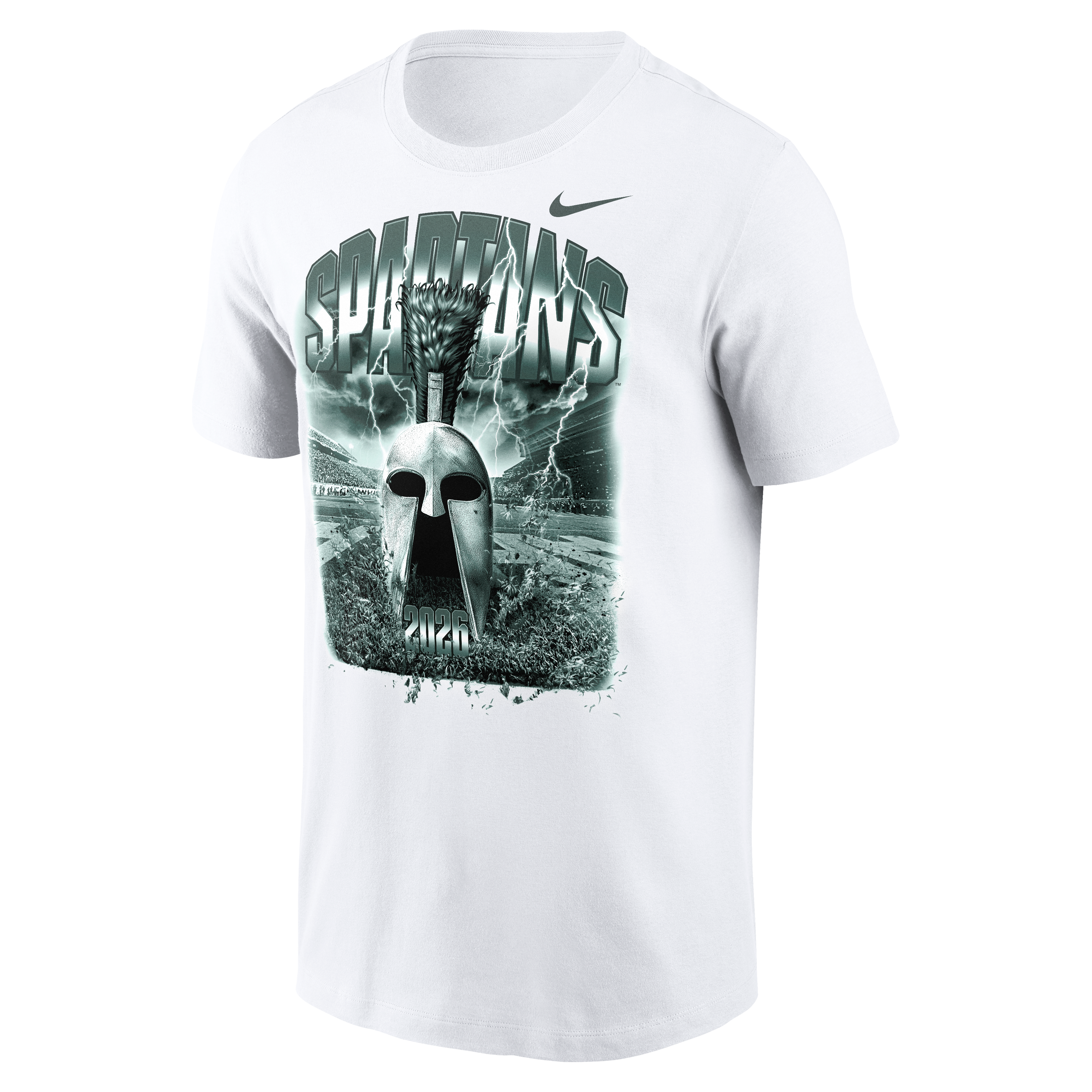 Men's Nike White Michigan State Spartans 2026 Fury T-Shirt
