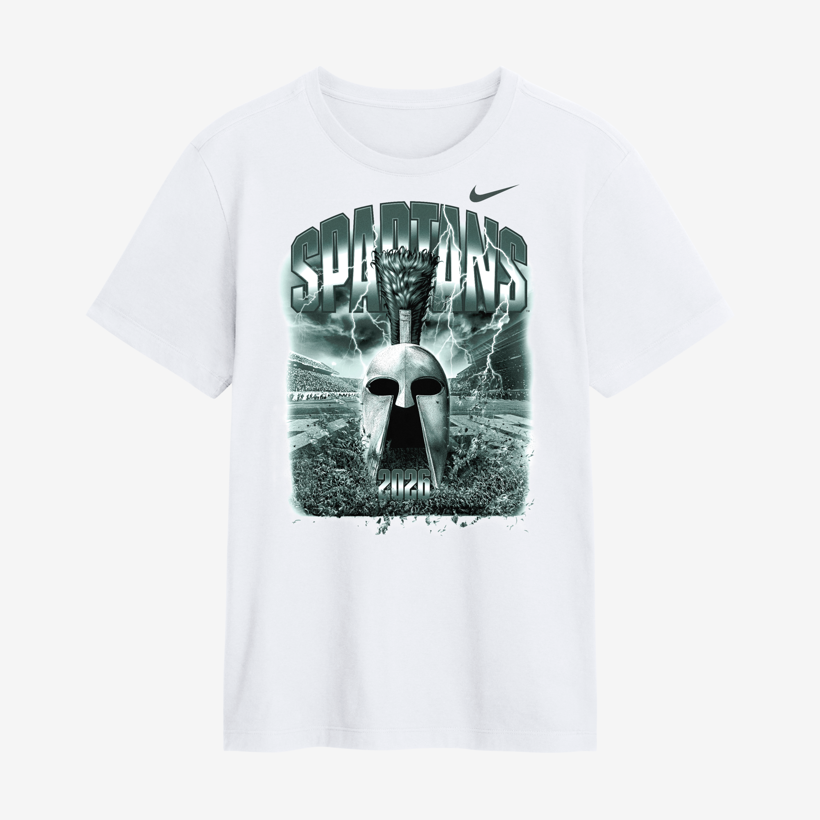 Men's Nike White Michigan State Spartans 2026 Fury T-Shirt