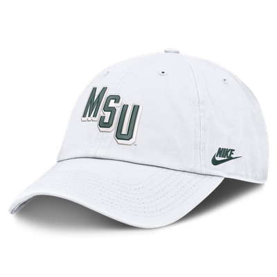  Michigan State Spartans Nike Legacy Letter & Mascot Club Adjustable Hat - White