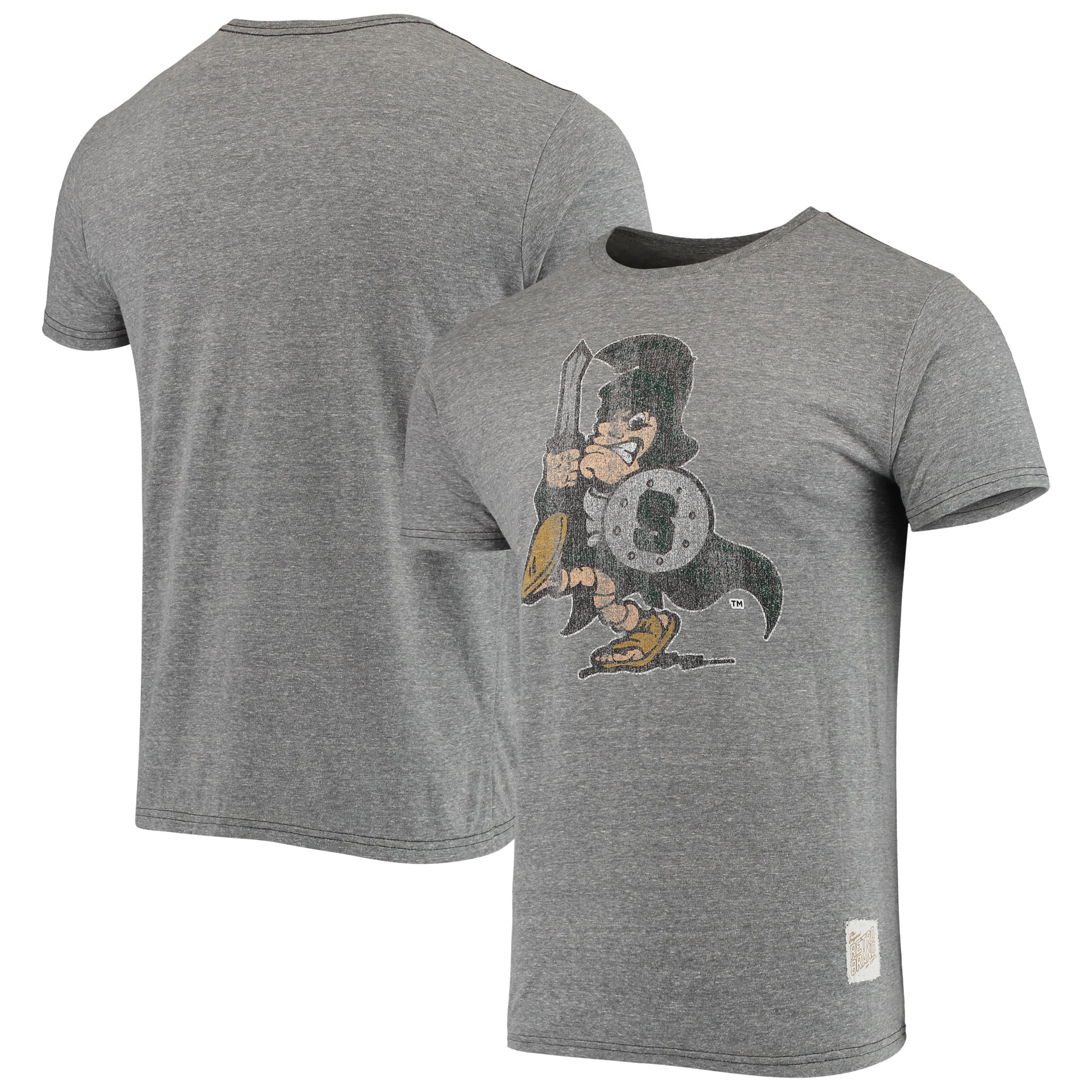 Men's Original Retro Brand Heathered Gray Michigan State Spartans
