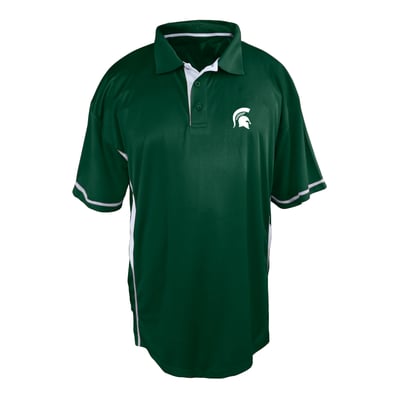 Michigan State Spartans Profile Big & Tall Color Block Panel Polo Men's - Green