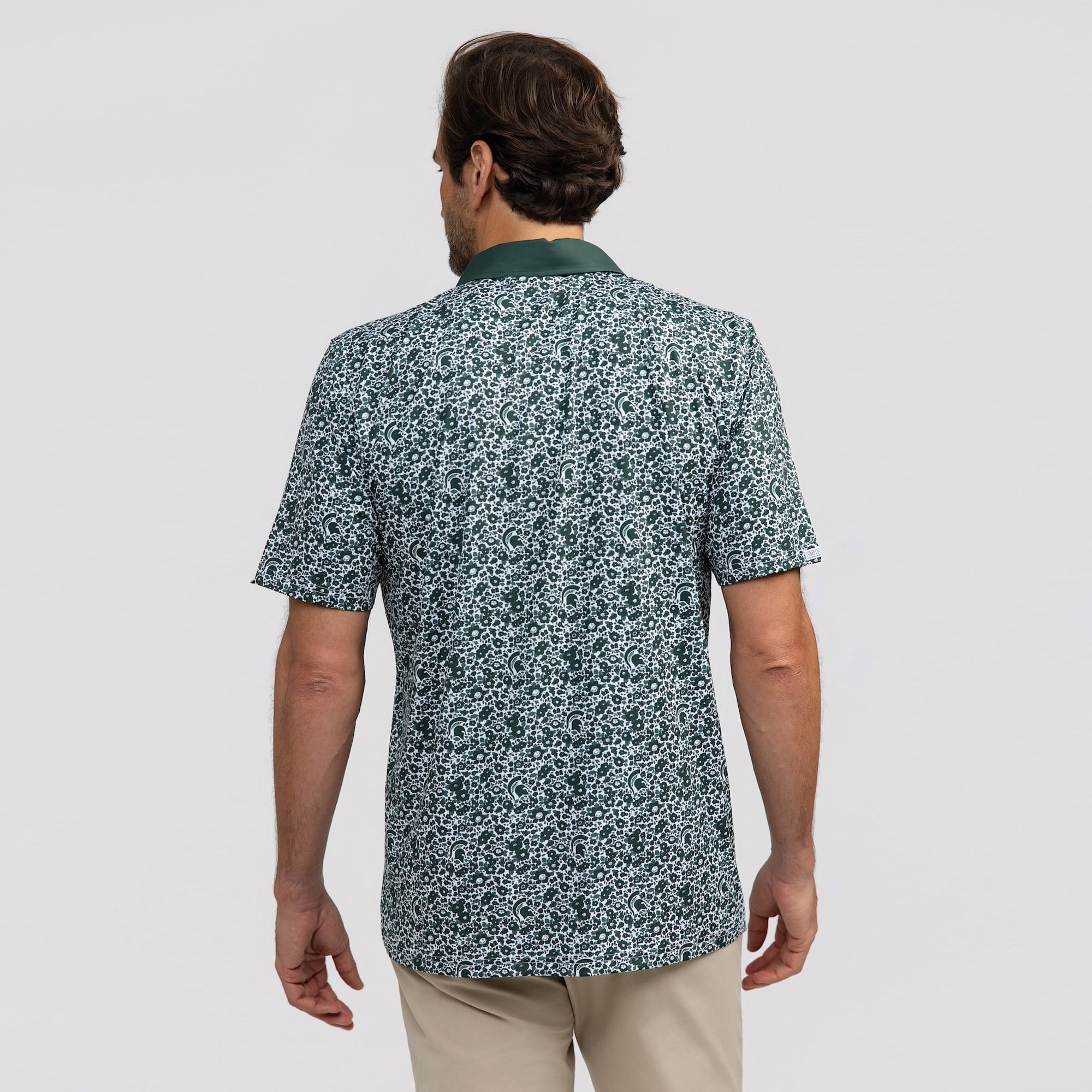 Polo homme Smith & Quinn vert Michigan State Spartans Poppies Teddy