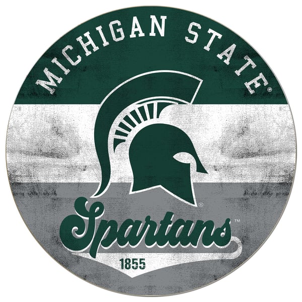 Michigan State Spartans Embroidered Iron-On Patch - Red Spartan Head Logo, 2" X 1.5", Football
