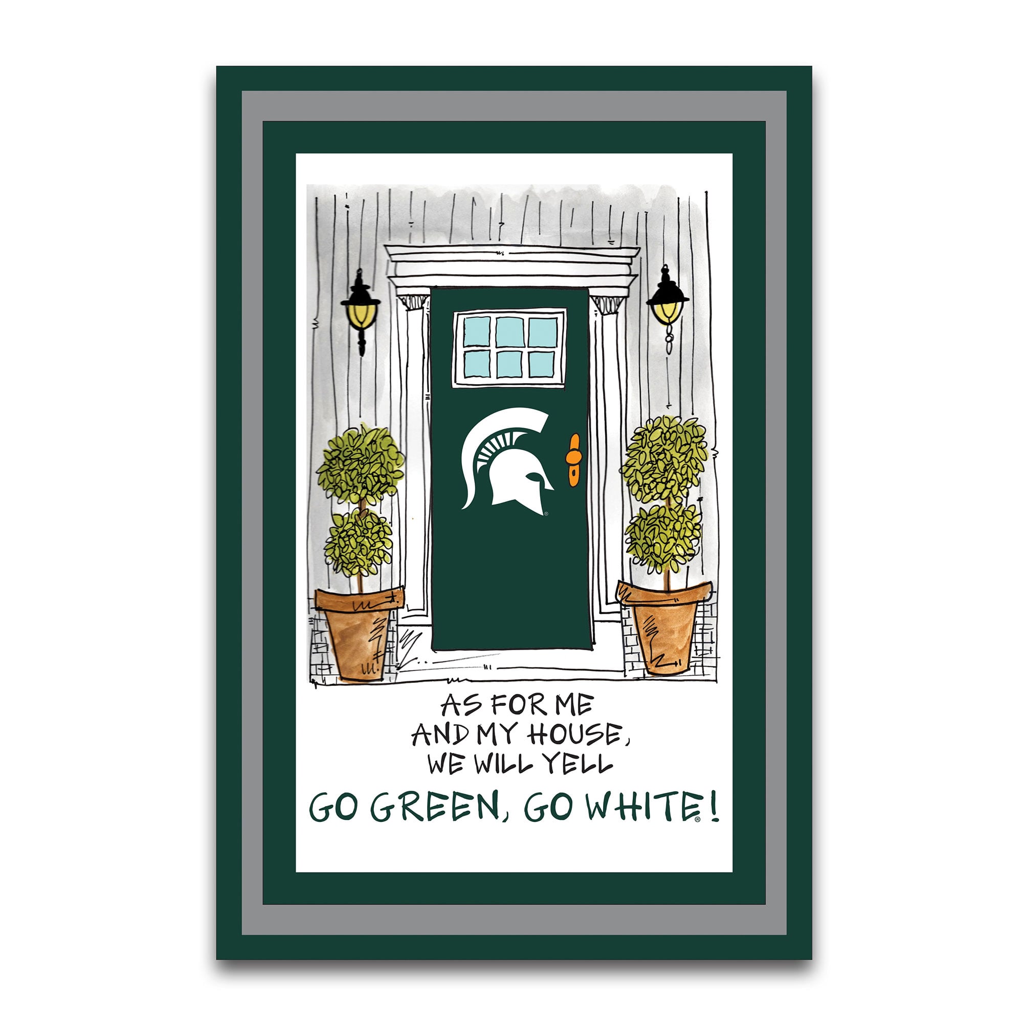 Michigan State Spartans As For Me 12" x 18" Garden Flag
