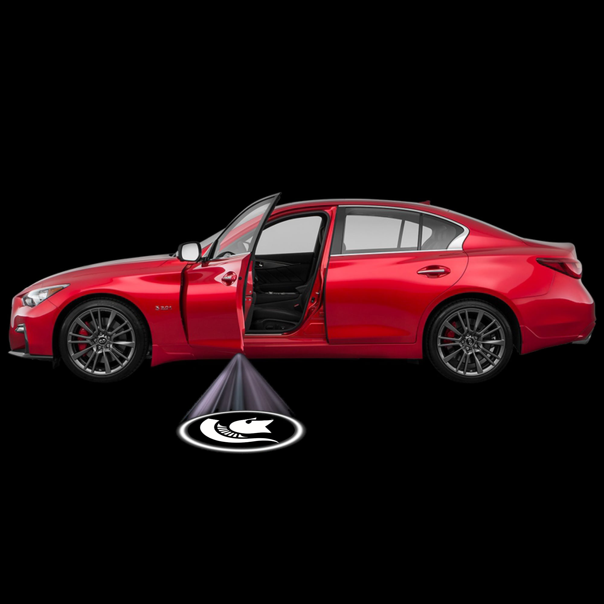 Lumière de portière de voiture des Spartans de l'État du Michigan