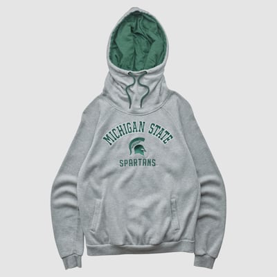 Michigan State Spartans Colosseum 2010s Hooded Pullover Sweatshirt - Heather Gray - S by Fanatics Real Vintage