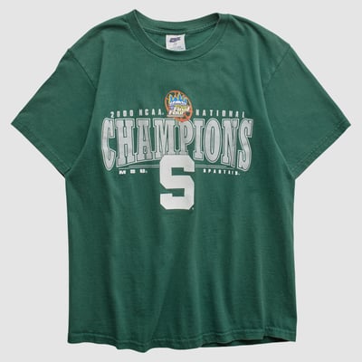 Michigan State Spartans CSA 2000 T-shirt - Green - XS by Fanatics Real Vintage