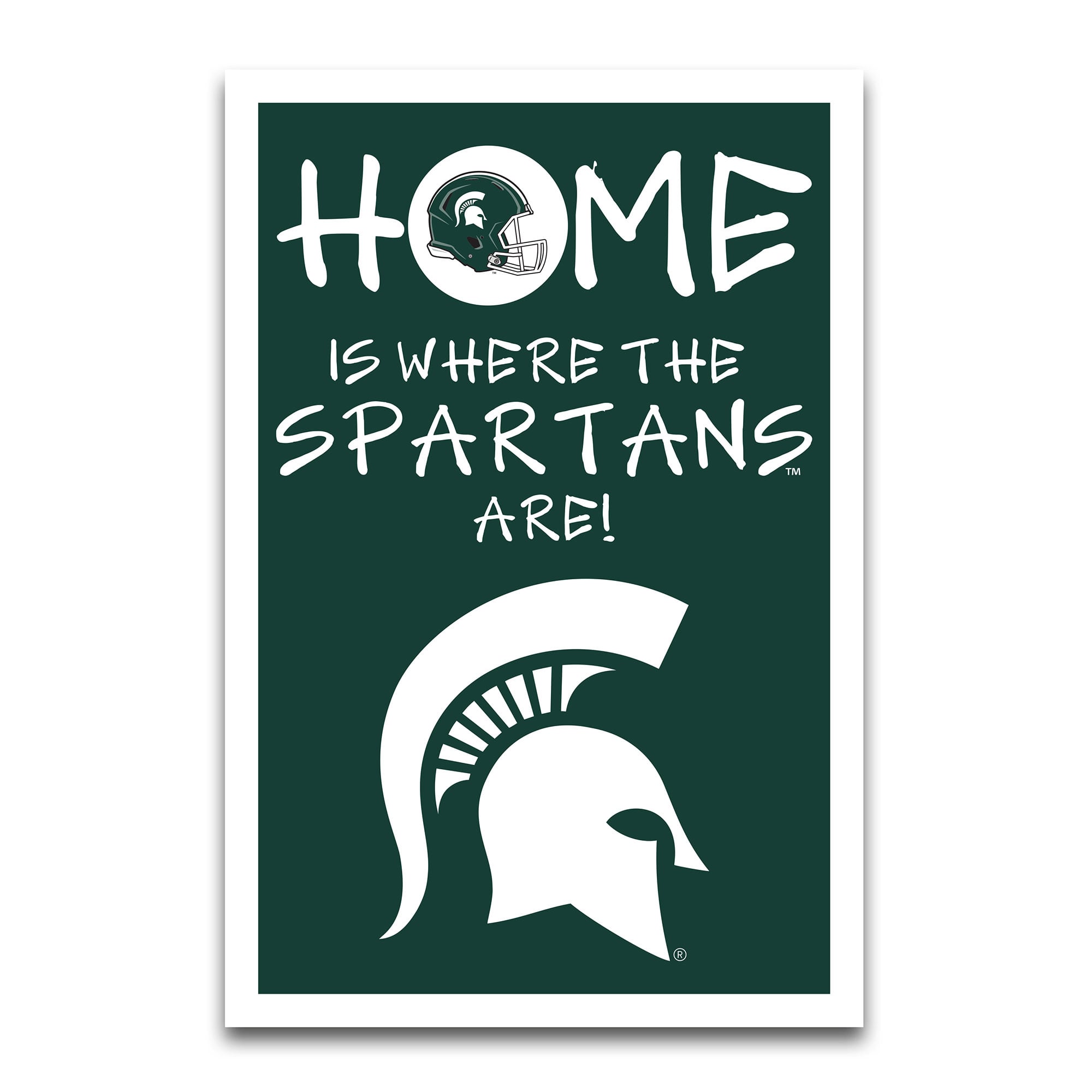 Drapeau de jardin 12" x 18" des Spartans de l'État du Michigan