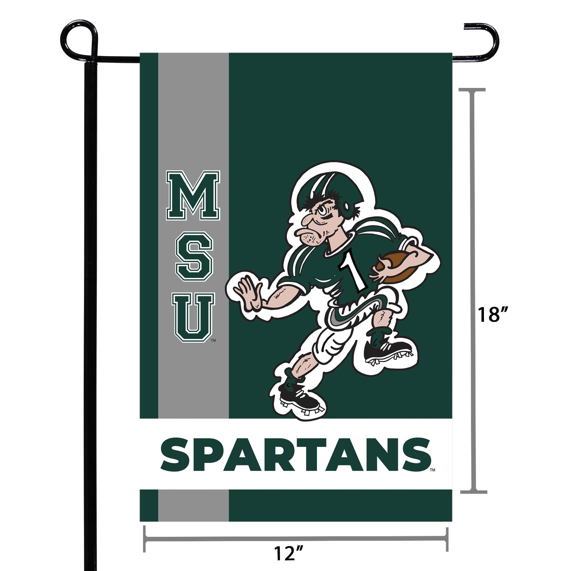Drapeau de jardin de l'équipe des Spartans de l'État du Michigan