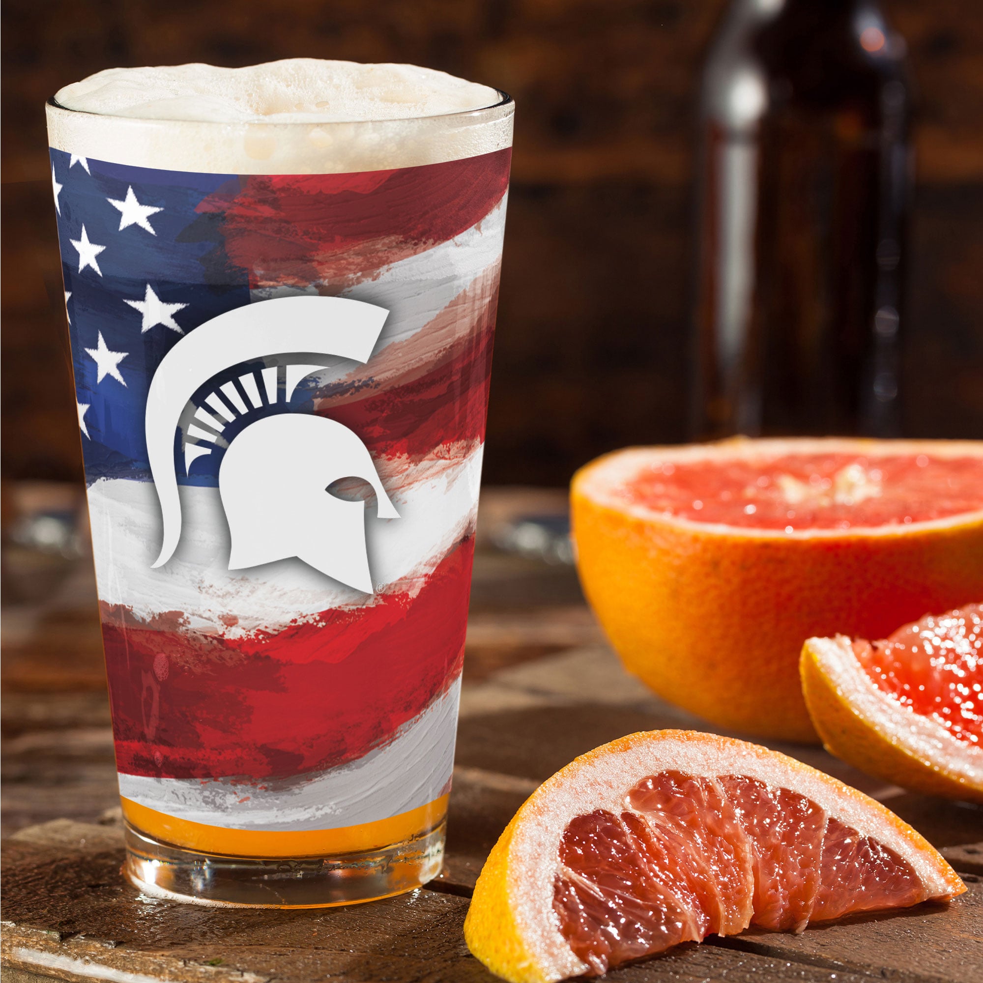 Michigan State Spartans Two-Pack 16oz. Americana Pint Glass Set