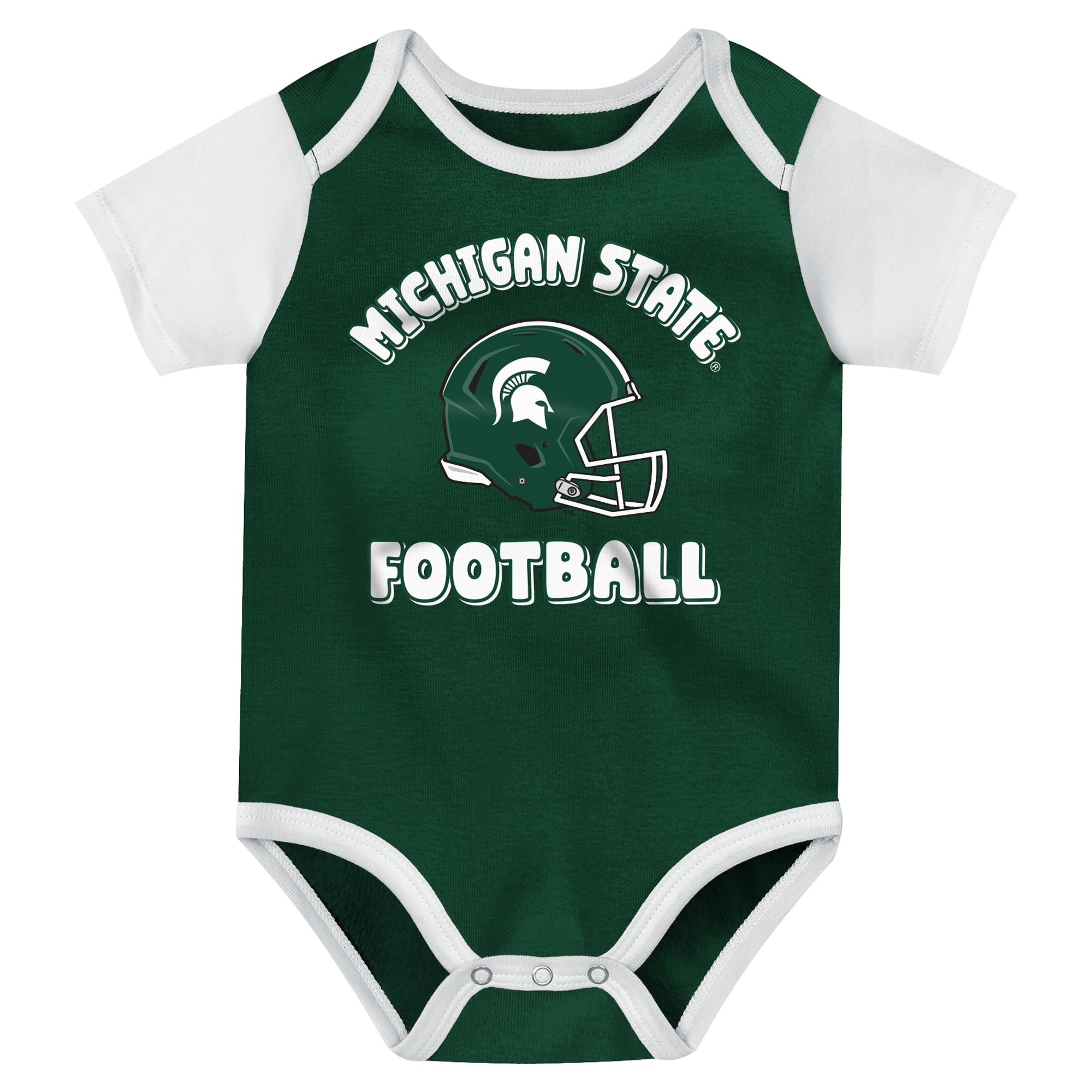 Newborn Outerstuff  Green Michigan State Spartans Star Player Three-Piece Bodysuit Set