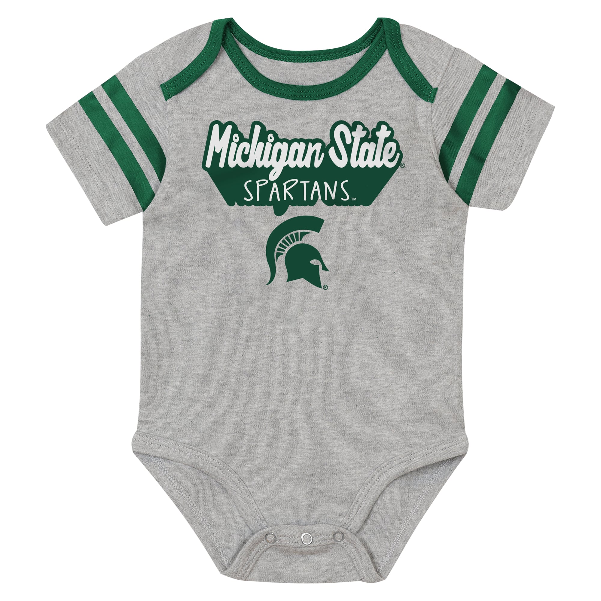 Newborn Outerstuff  Green Michigan State Spartans Star Player Three-Piece Bodysuit Set