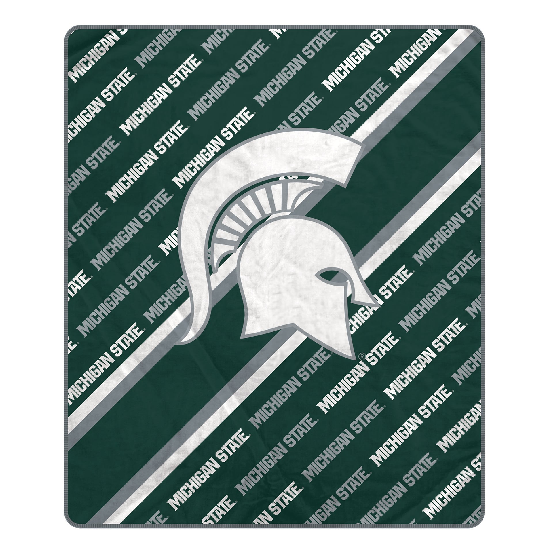 Couverture ultra douce Pegasus Michigan State Spartans, 152 x 178 cm (diagonale), doublée, avec logo.
