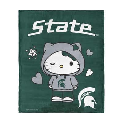 Michigan State Spartans The Northwest Group Hello Kitty 46" x 60" Silk Touch Throw Blanket