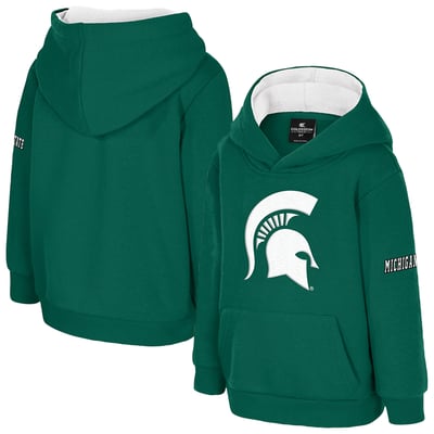  Michigan State Spartans Colosseum Toddler Big Logo Fleece Pullover Hoodie - Green