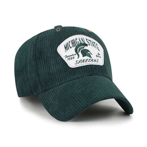Casquette unisexe ajustable en velours côtelé vert '47 Michigan State Spartans Accordia MVP