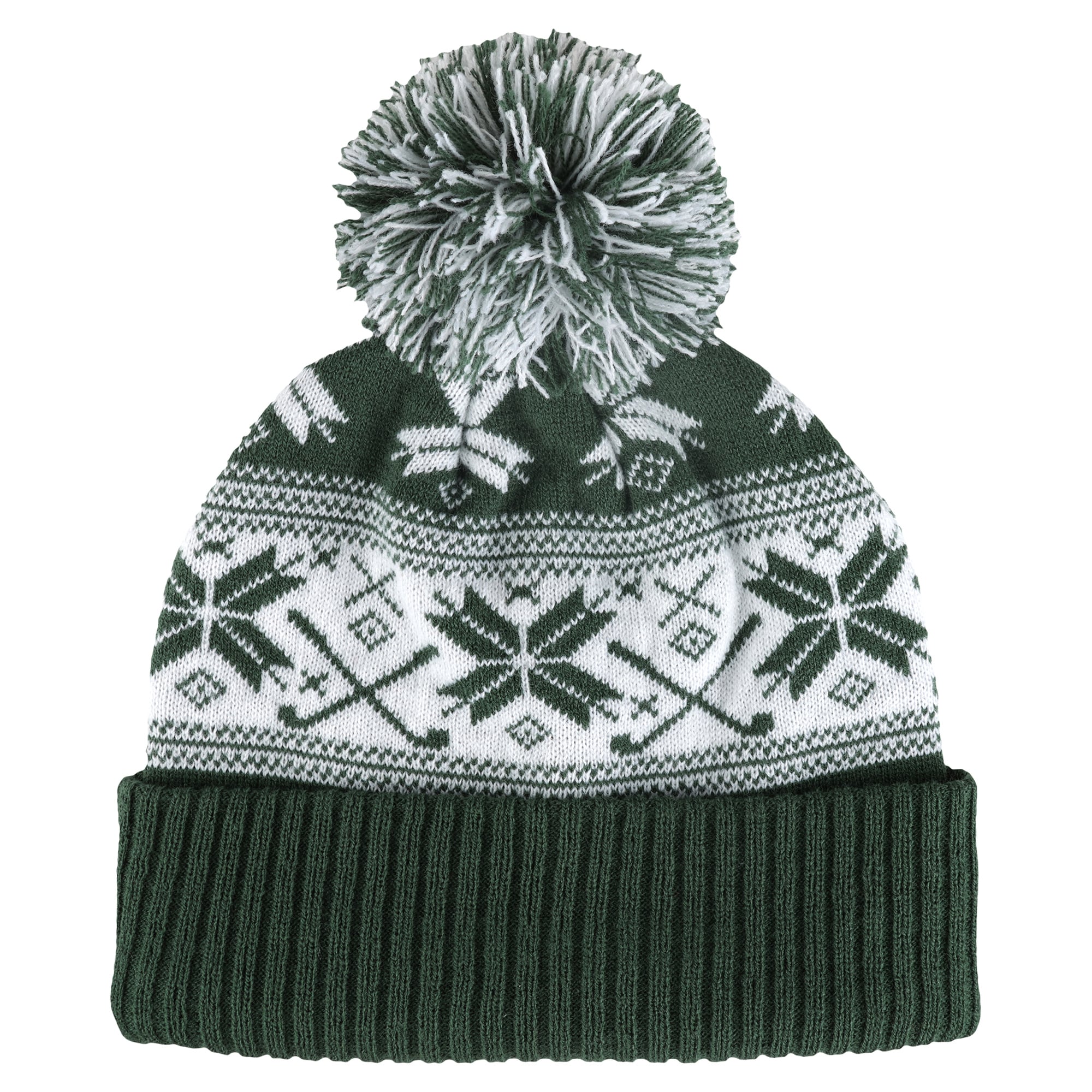 Bonnet unisexe vert Ahead Michigan State Spartans à revers et pompon